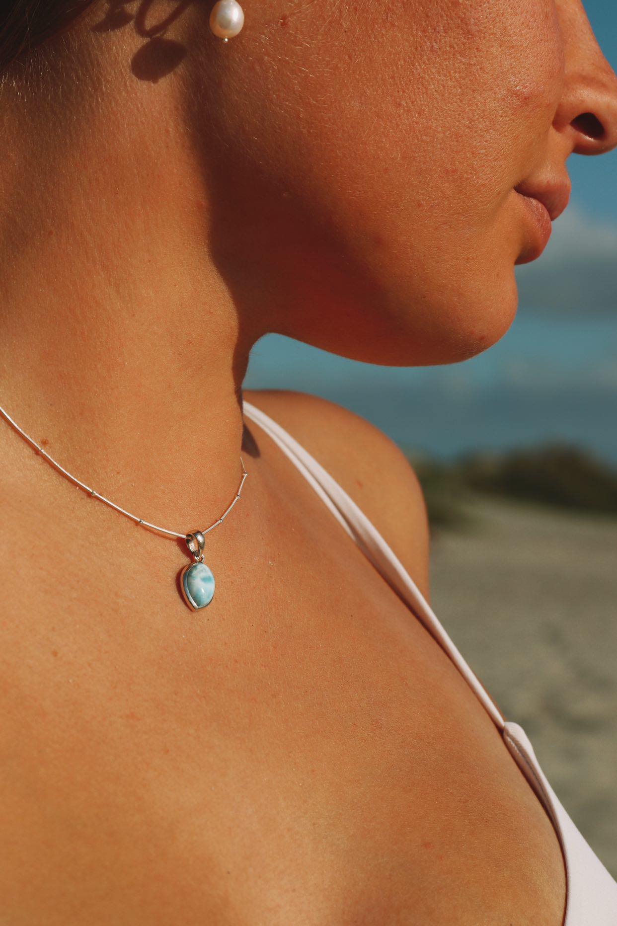 Lila Larimar Necklace