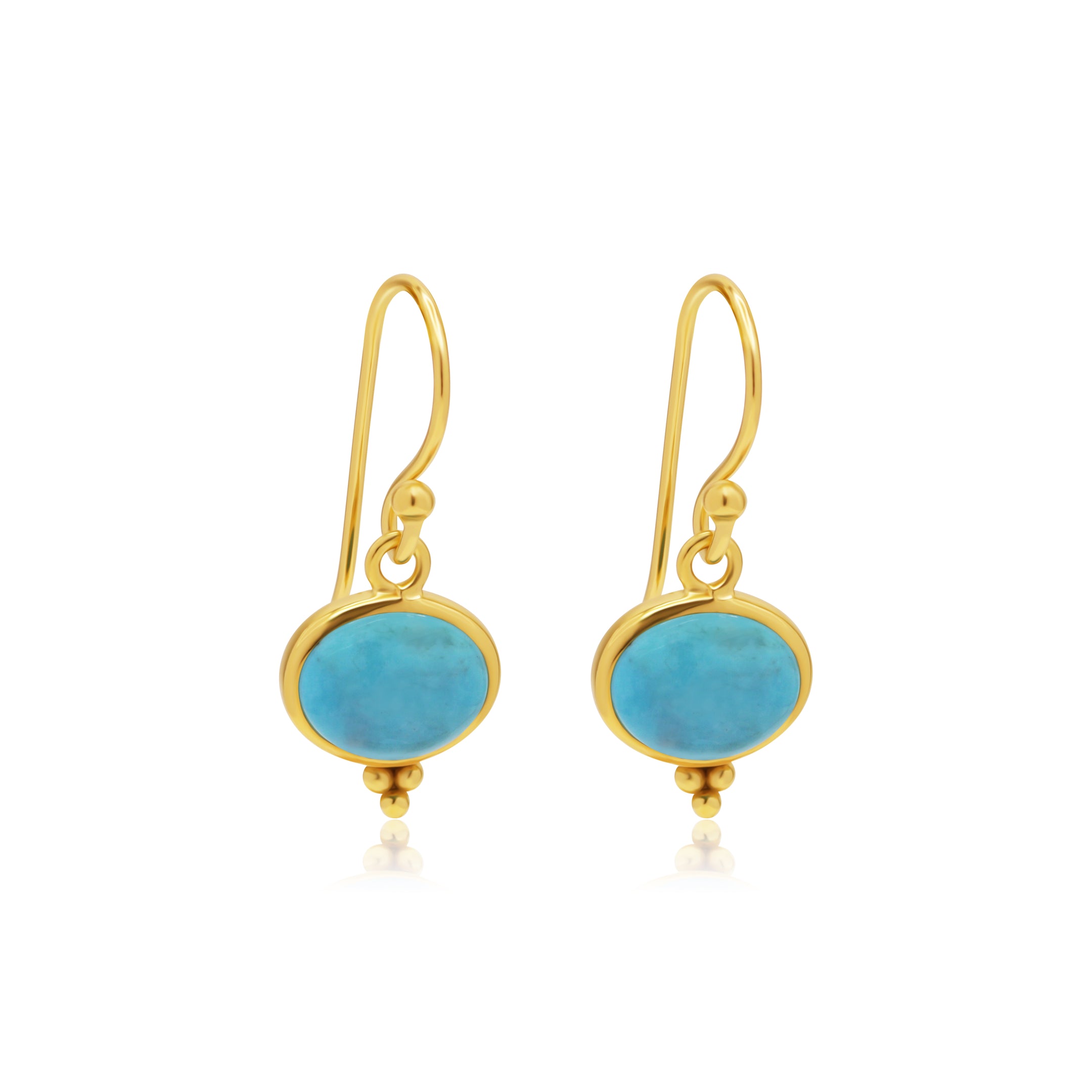 Aleta Turquoise Earring Gold