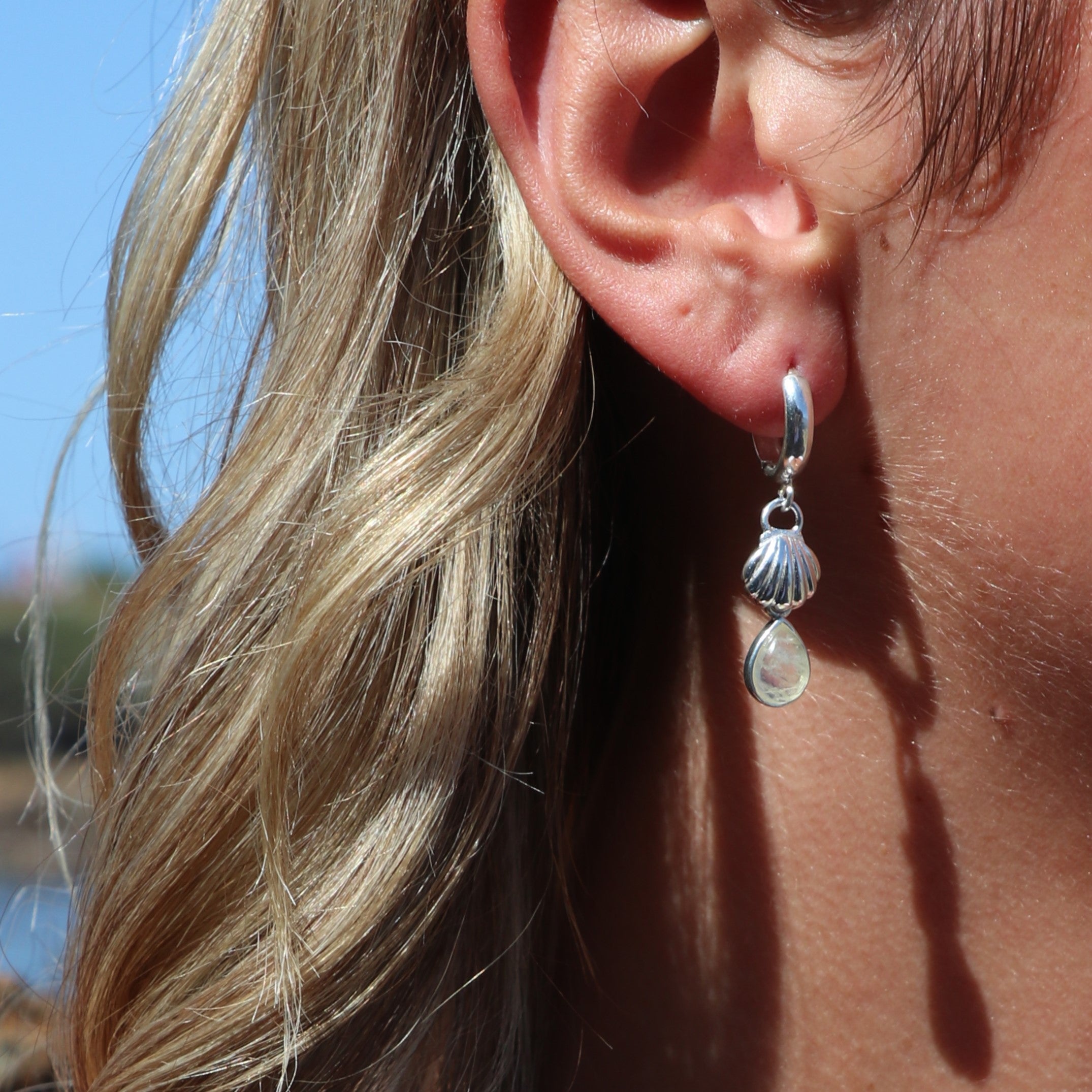 Arie Moonstone Silver Drop