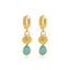 Arie Chalcedony Blue Gold Drop