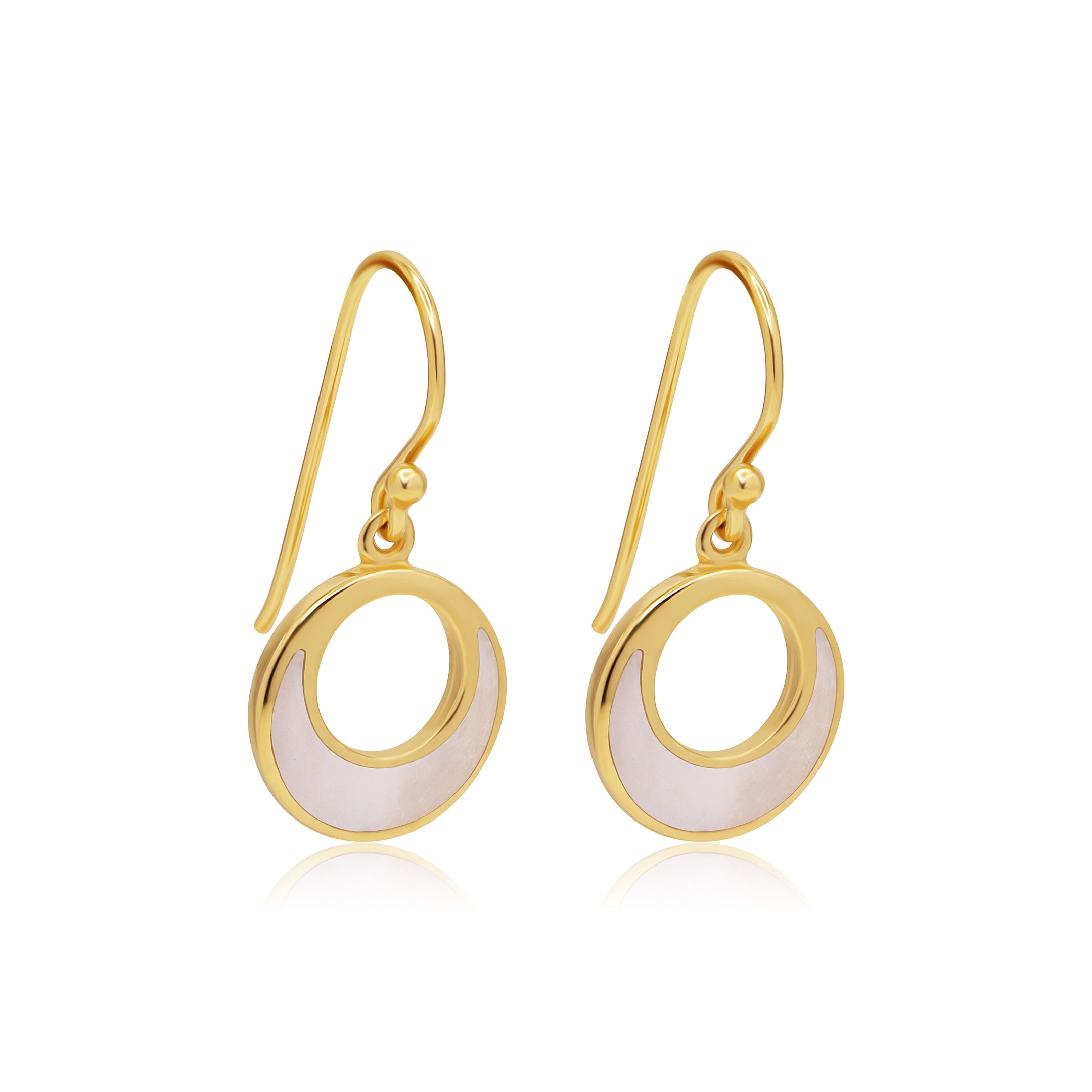 Clara Mother of Pearl Earring Gold WHOLESALE