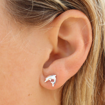 Dolphin Silver Stud
