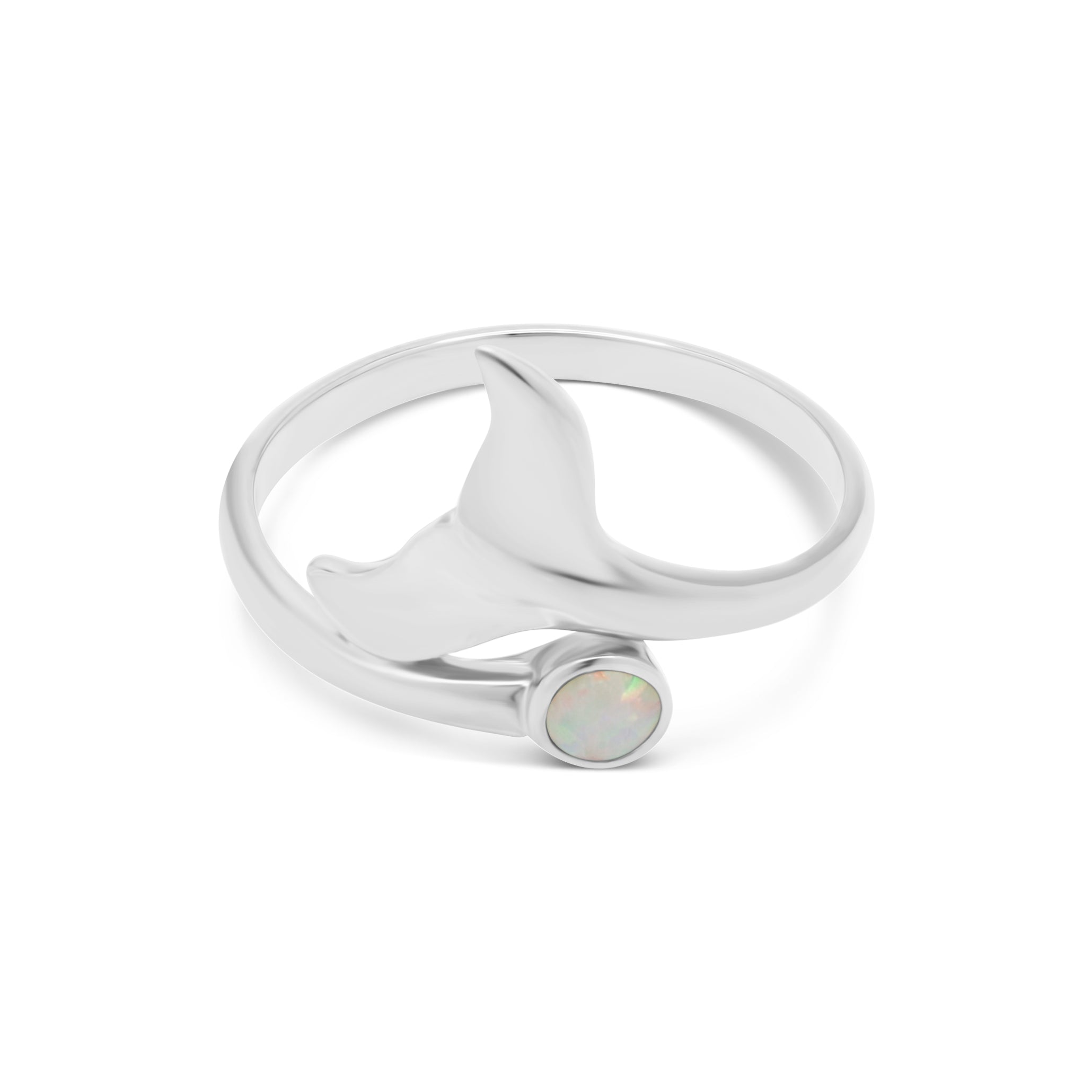 La Sirene White Opal Silver Ring
