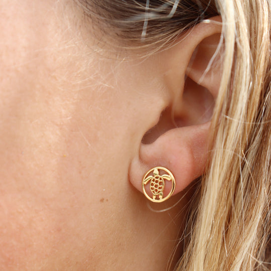 Turtle Stud Openwork Rose Gold or Gold WHOLESALE