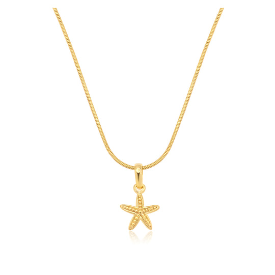 Petite Starfish Necklace Gold WHOLESALE