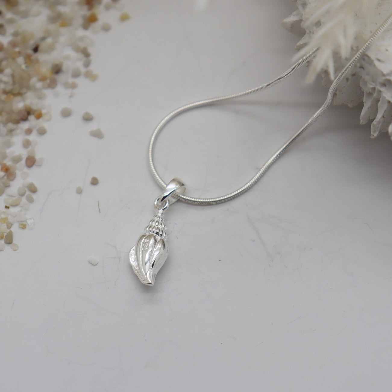 Seashell Silver Necklace