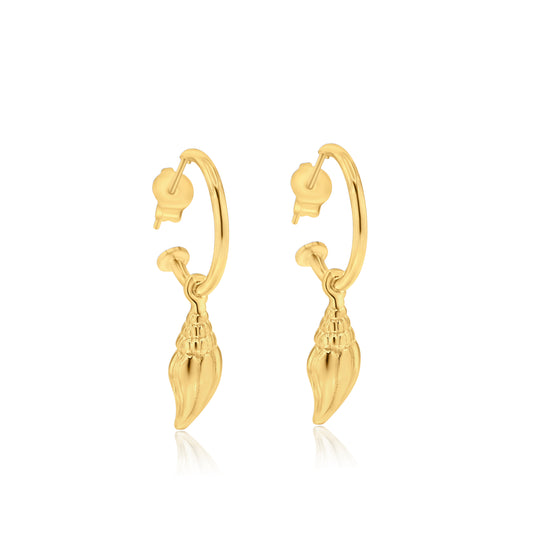 Seashell Hoop Gold