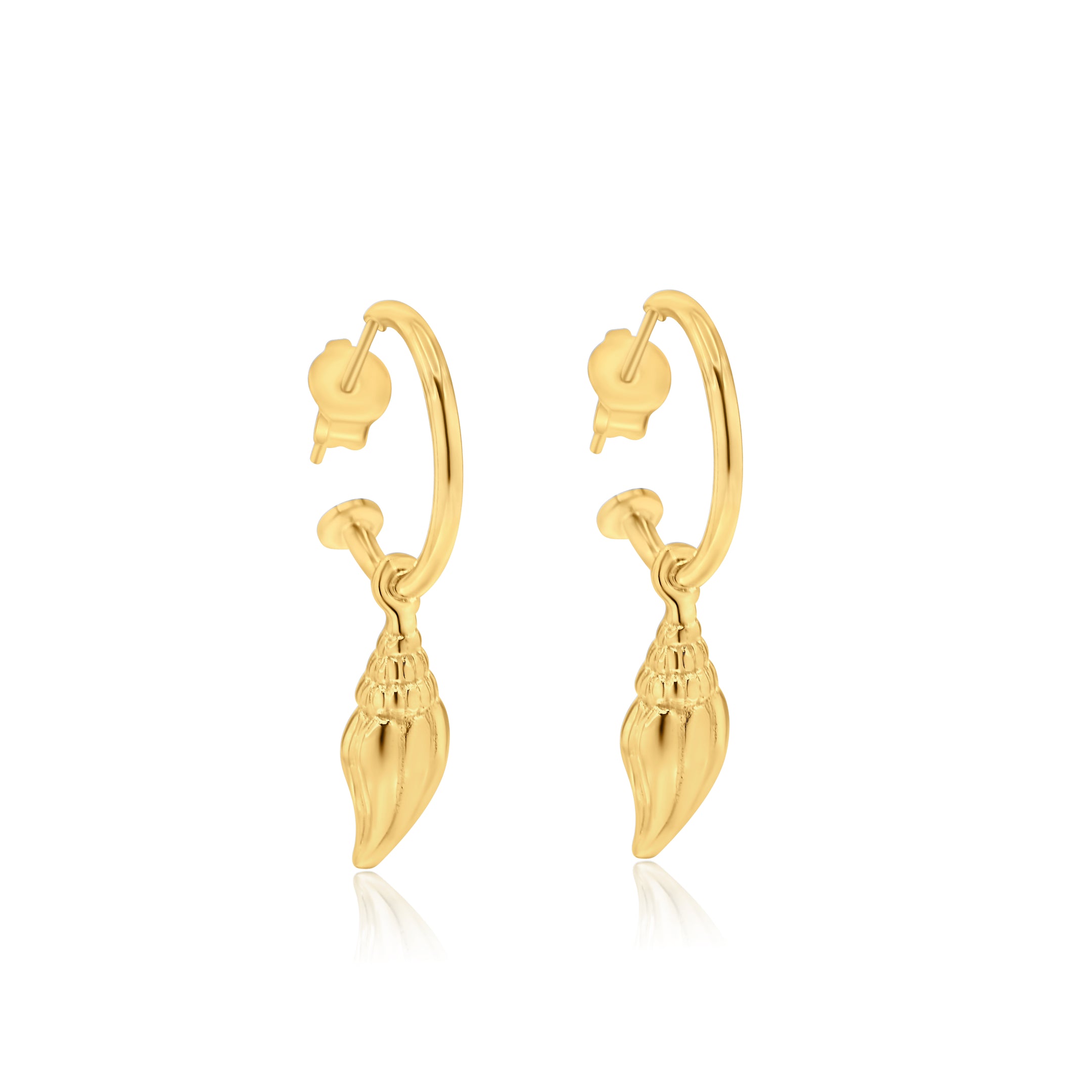 Seashell Hoop Gold