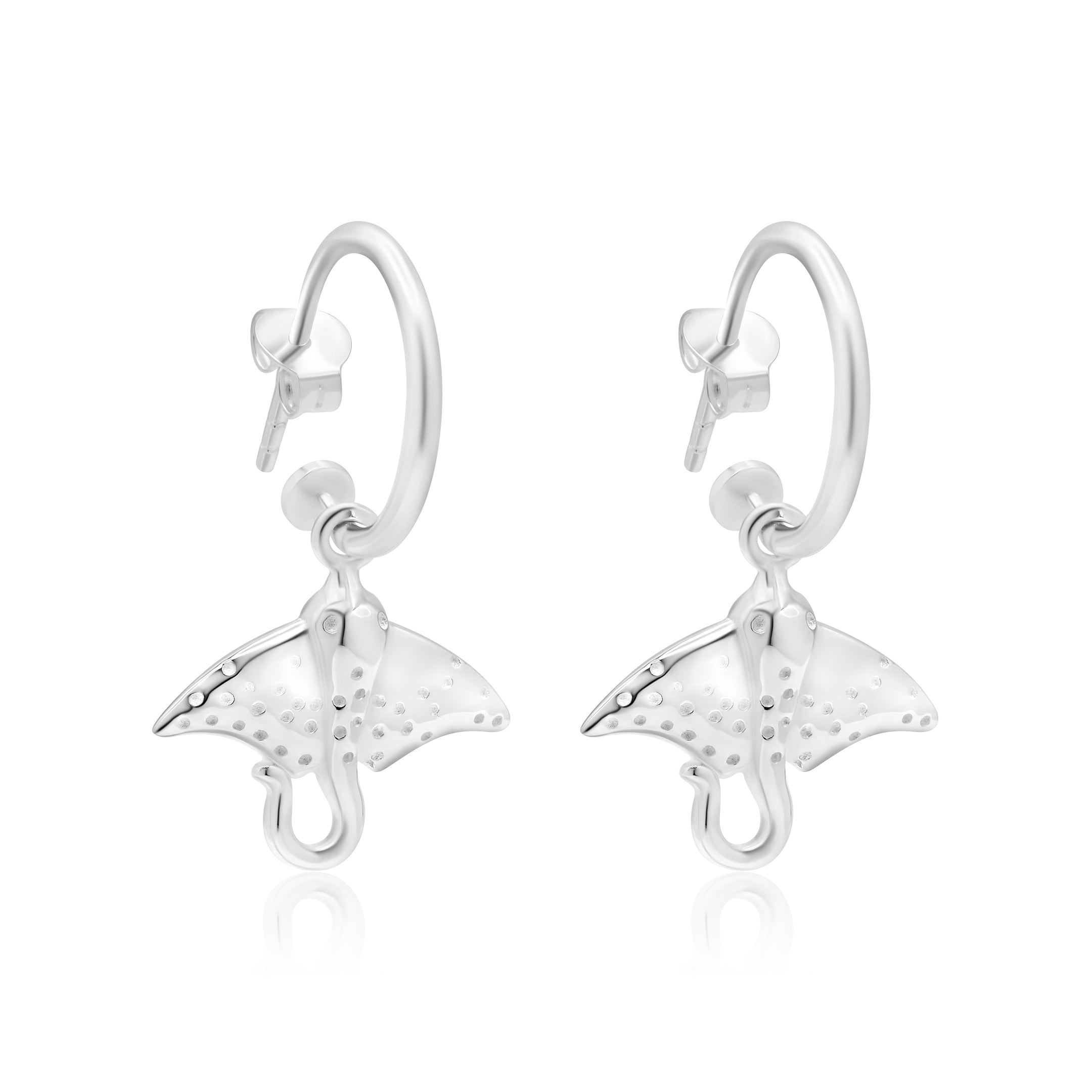 Stingray Hoop Silver