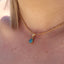 Tallulah Gold Necklace Chalcedony Blue