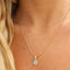 Tallulah Gold Necklace Chalcedony Blue