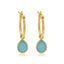 Tallulah Drops Chalcedony Blue Gold