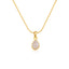 Tallulah Gold Necklace Rainbow Moonstone
