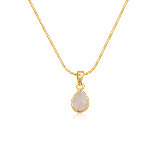 Tallulah Gold Necklace Rainbow Moonstone WHOLESALE