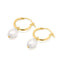 Tessa Pearl Hoop Gold Large