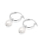Tessa Pearl Hoop Silver Large