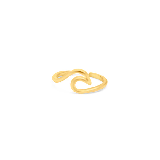 Wave Gold Toe Ring