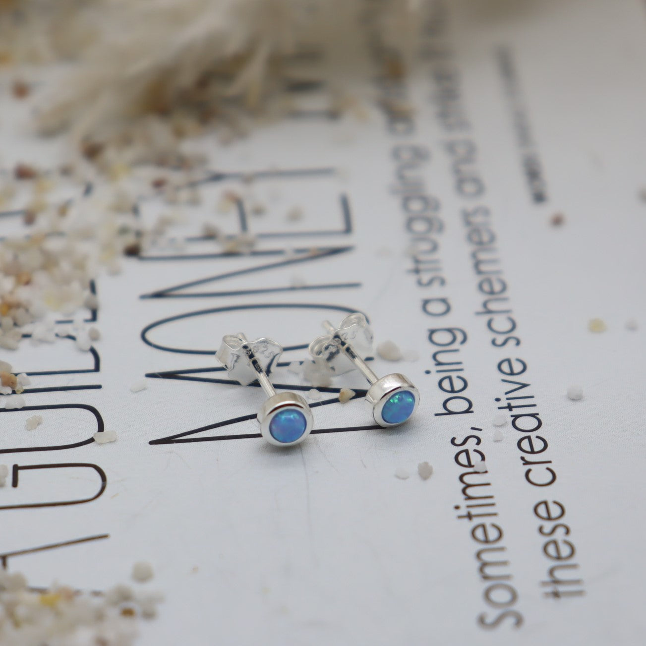 Opal Blue Studs