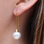 Fluted Pearl Drop Gold
