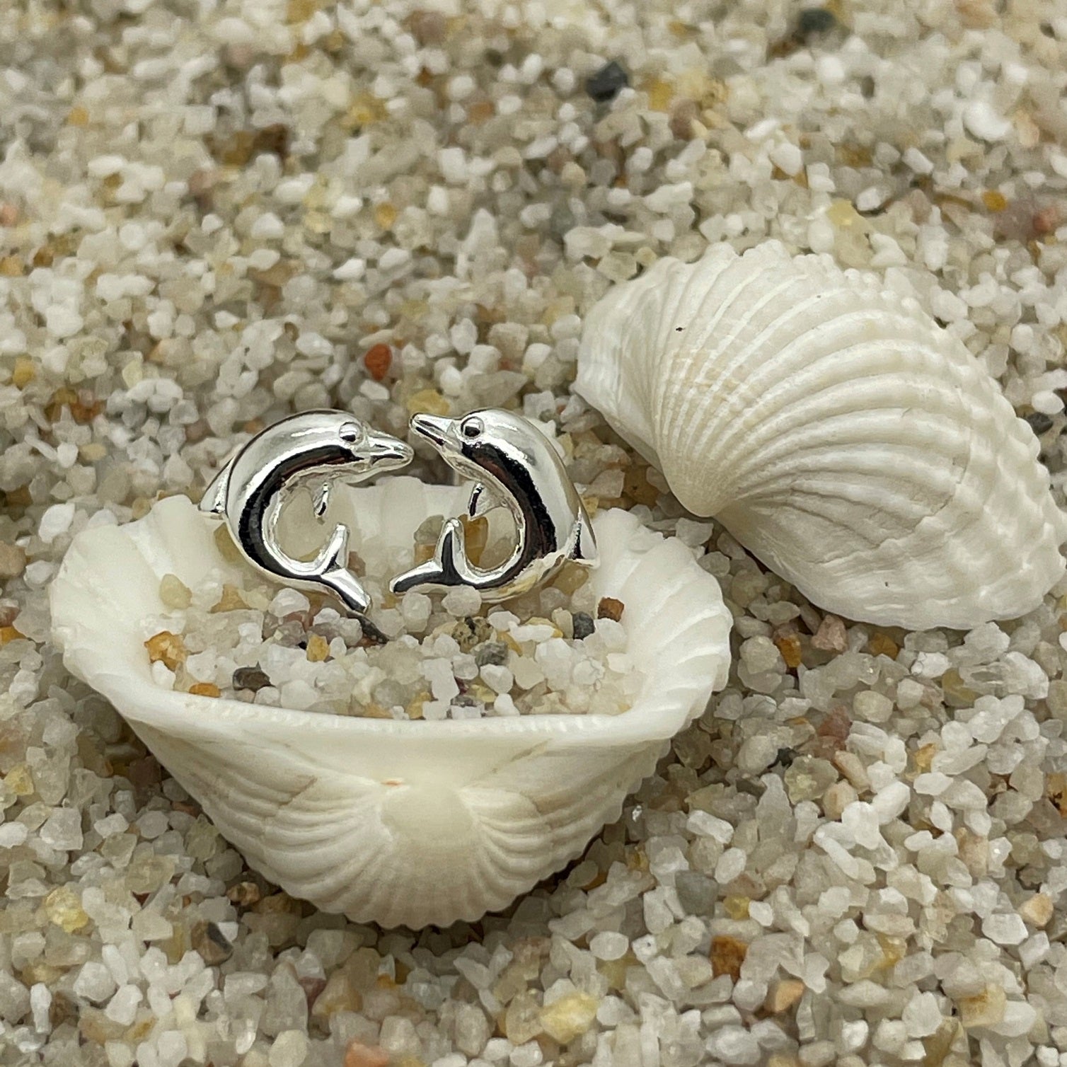 Dolphin Silver Stud