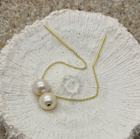 Lainie Gold Freshwater Pearl Threader WHOLESALE