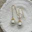Fluted Pearl Drop Gold