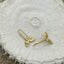 Whale Tail Hook Earrings Gold