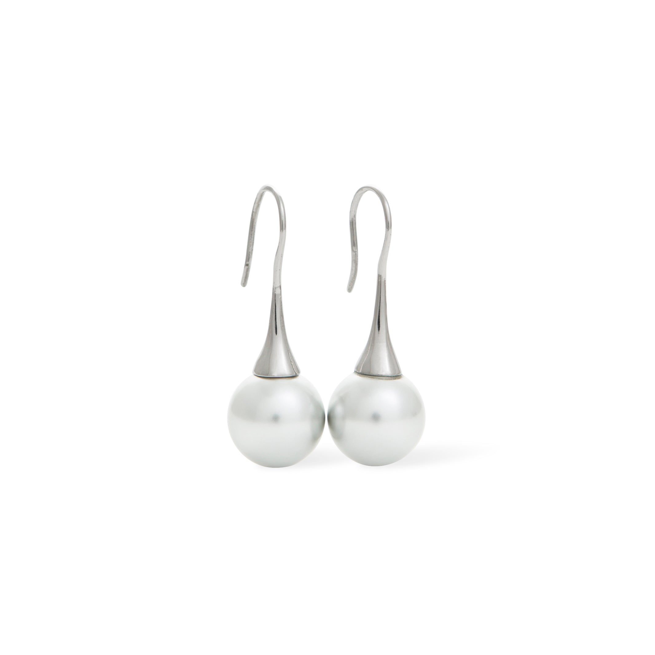 Round 12mm Pearl Silver Drop WHOLESALE
