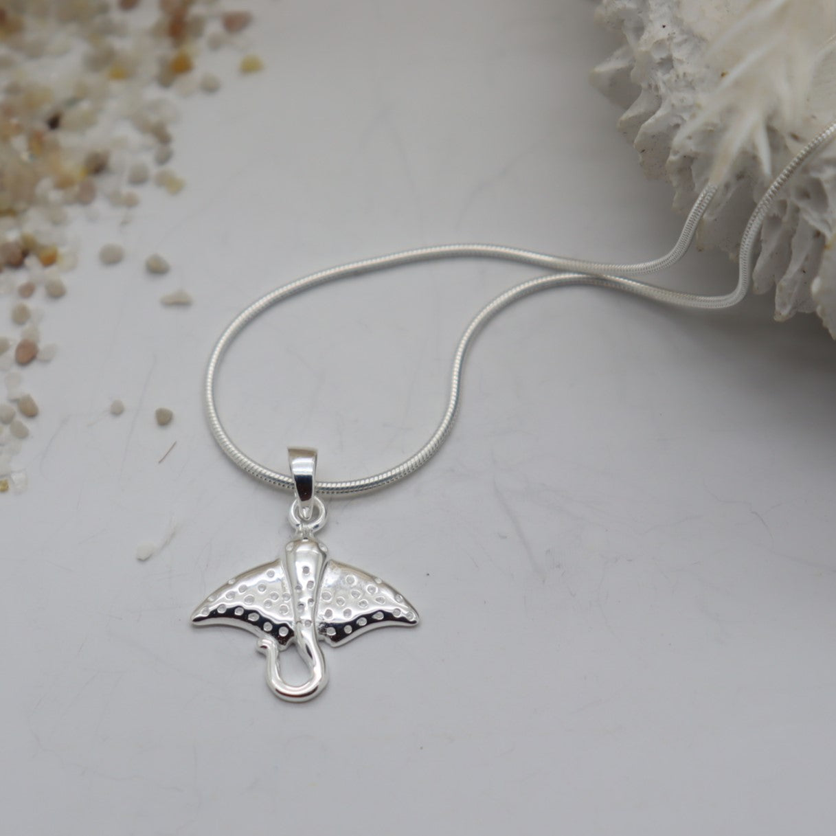 Stingray Silver Necklace WHOLESALE
