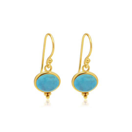 Aleta Turquoise Earring Gold