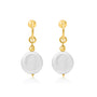 Ariana Freshwater Pear Gold Earrings