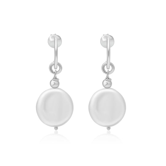 Ariana Freshwater Pearl Earrings Silver