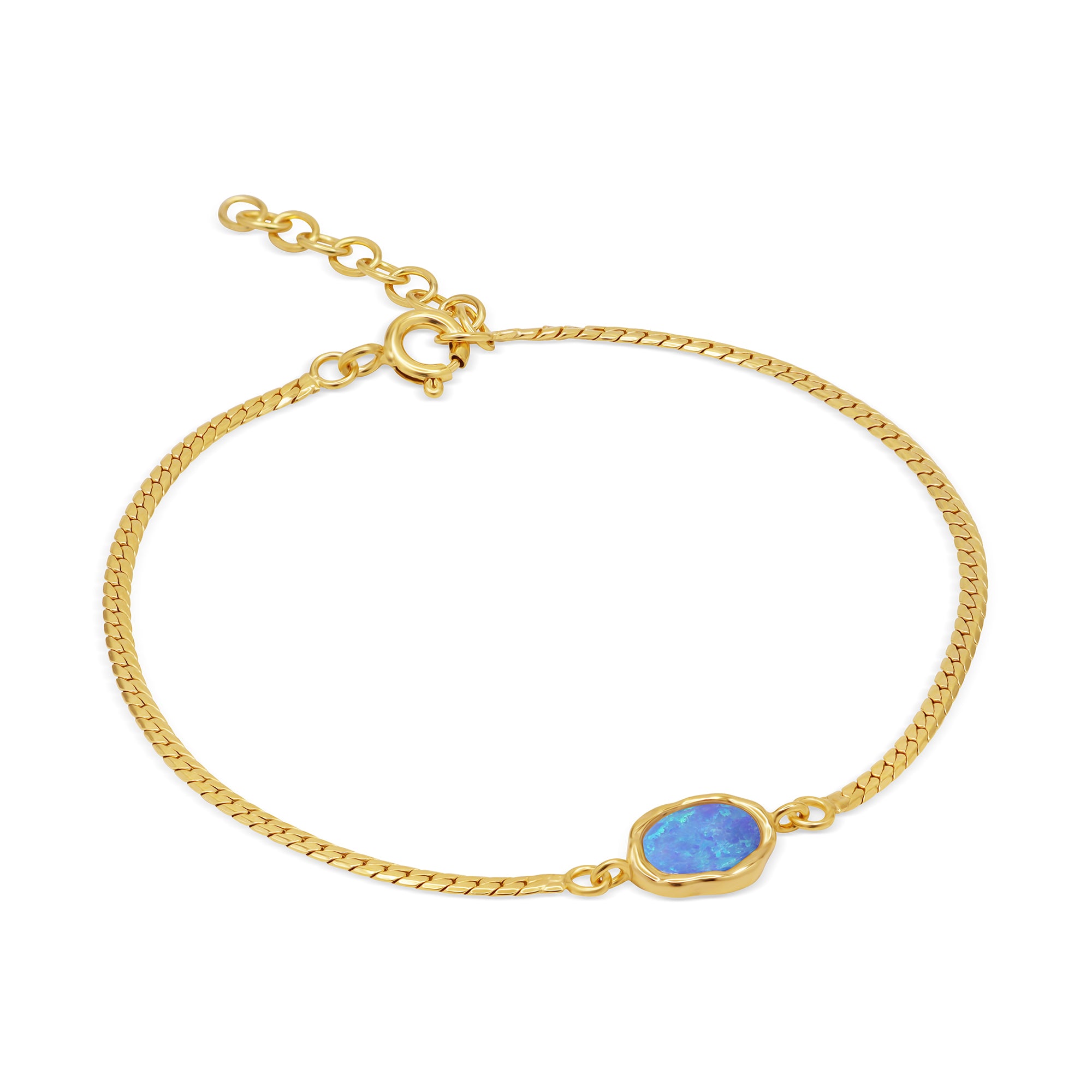 Ariel Blue Opal Gold Bracelet
