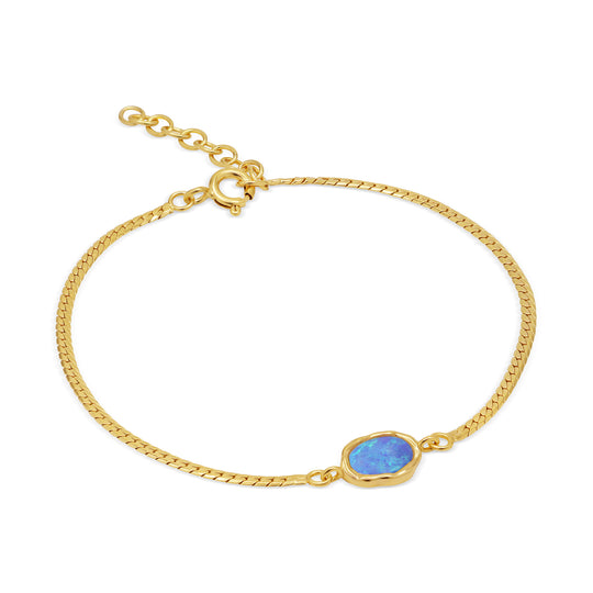 Ariel Blue Opal Gold Bracelet
