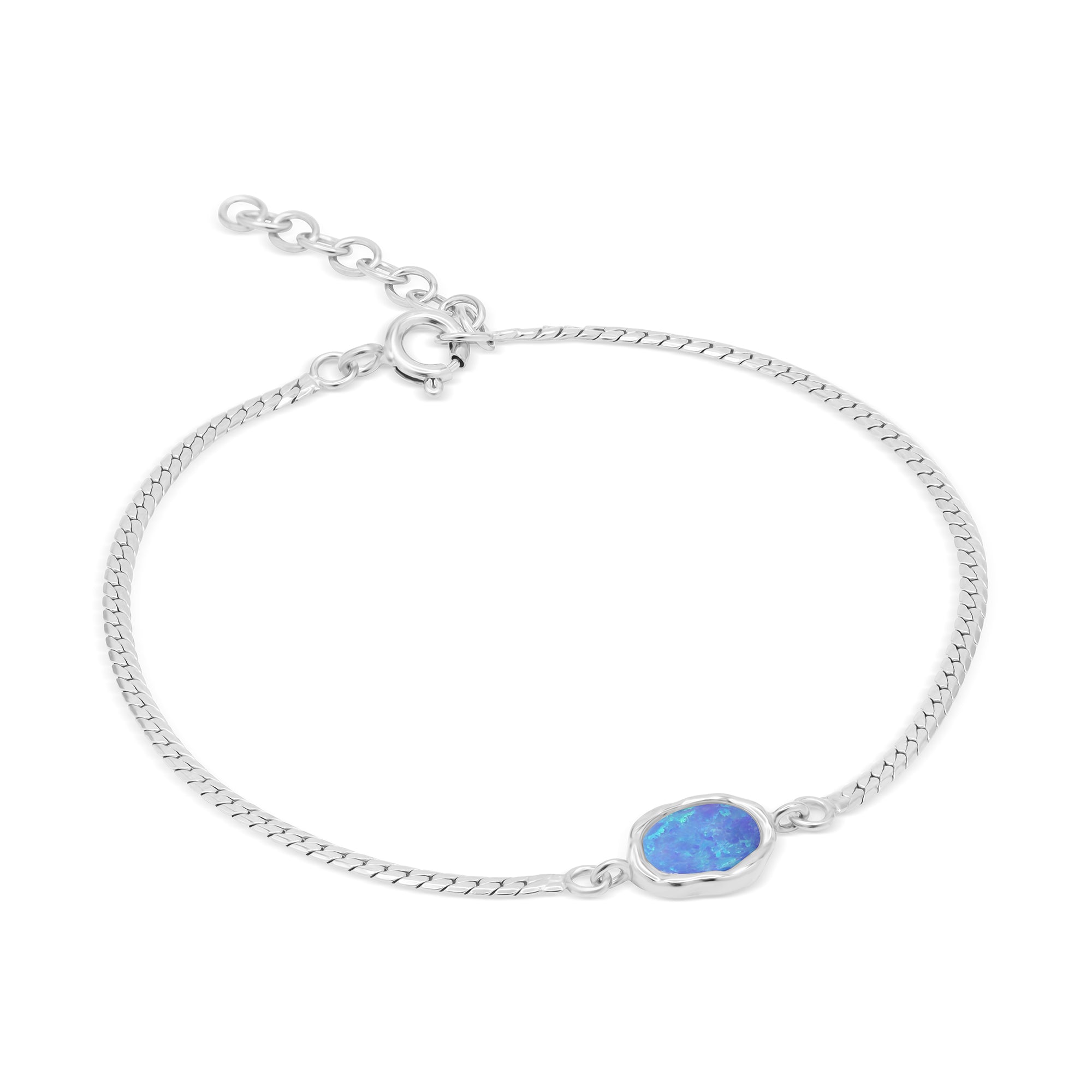 Ariel Blue Opal Silver Bracelet