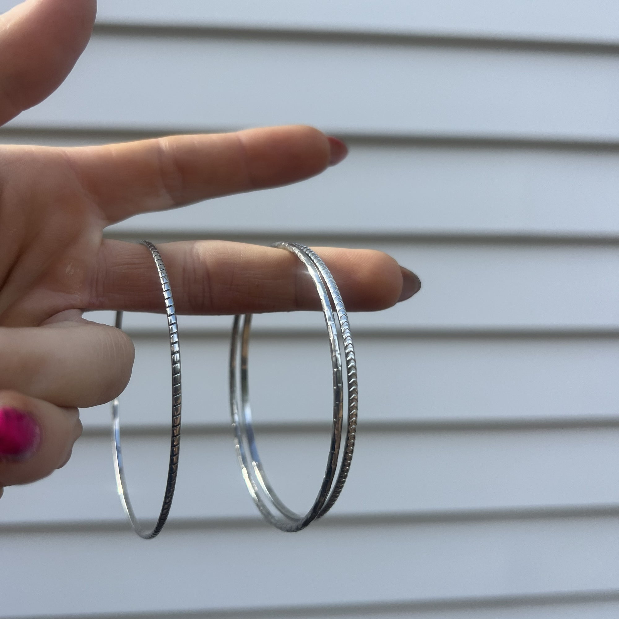 Celestial Silver Bangles