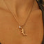Crocodile Pendant  - Rose Gold with Freshwater Pearl