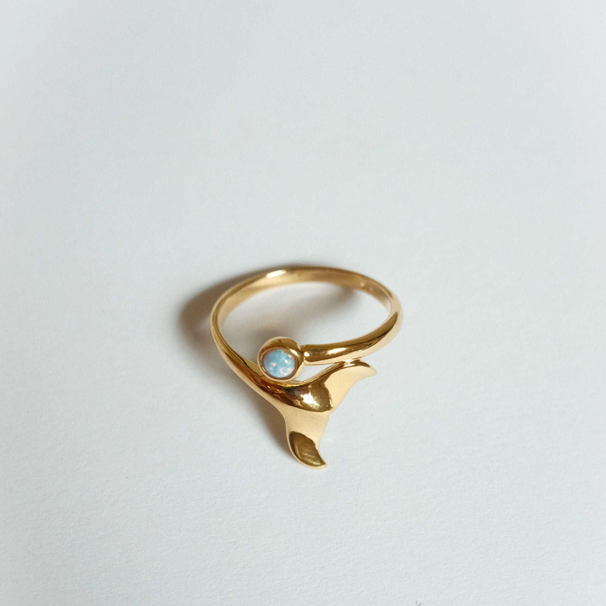 La Sirene Blue Opal Gold Ring