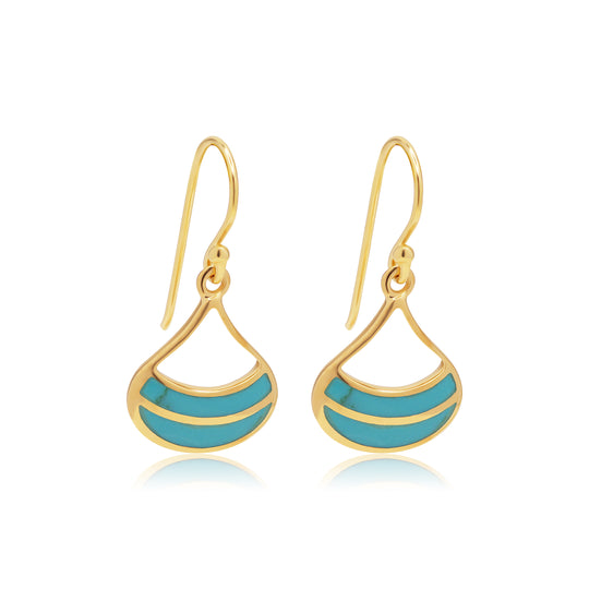 Elaine Turquoise Drop Gold WHOLESALE