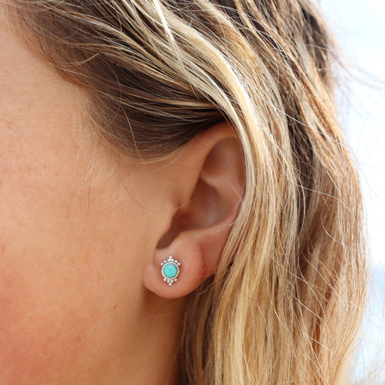 Eva Stud Turquoise WHOLESALE