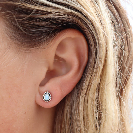 Gaia Petite Larimar Stud WHOLESALE