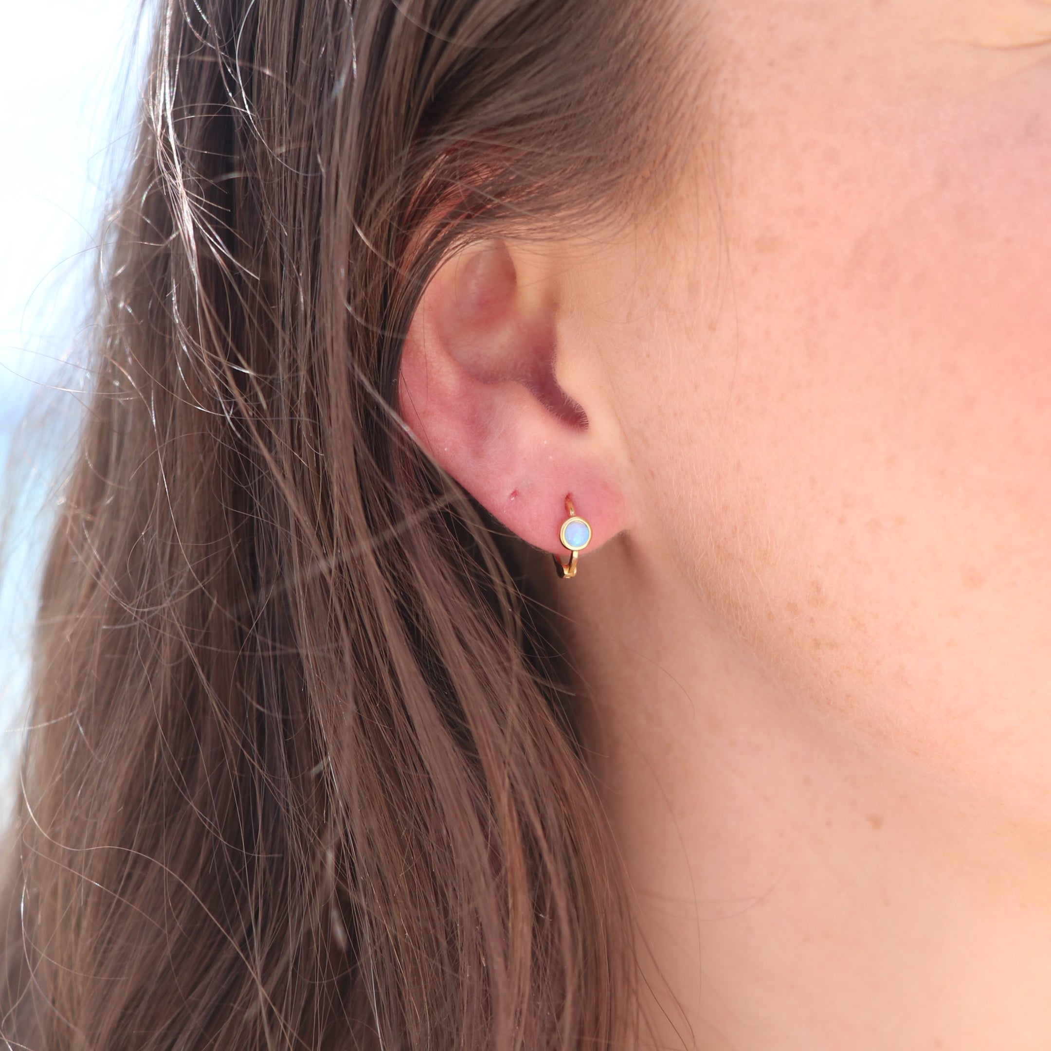 Opal Gold Huggies Blue