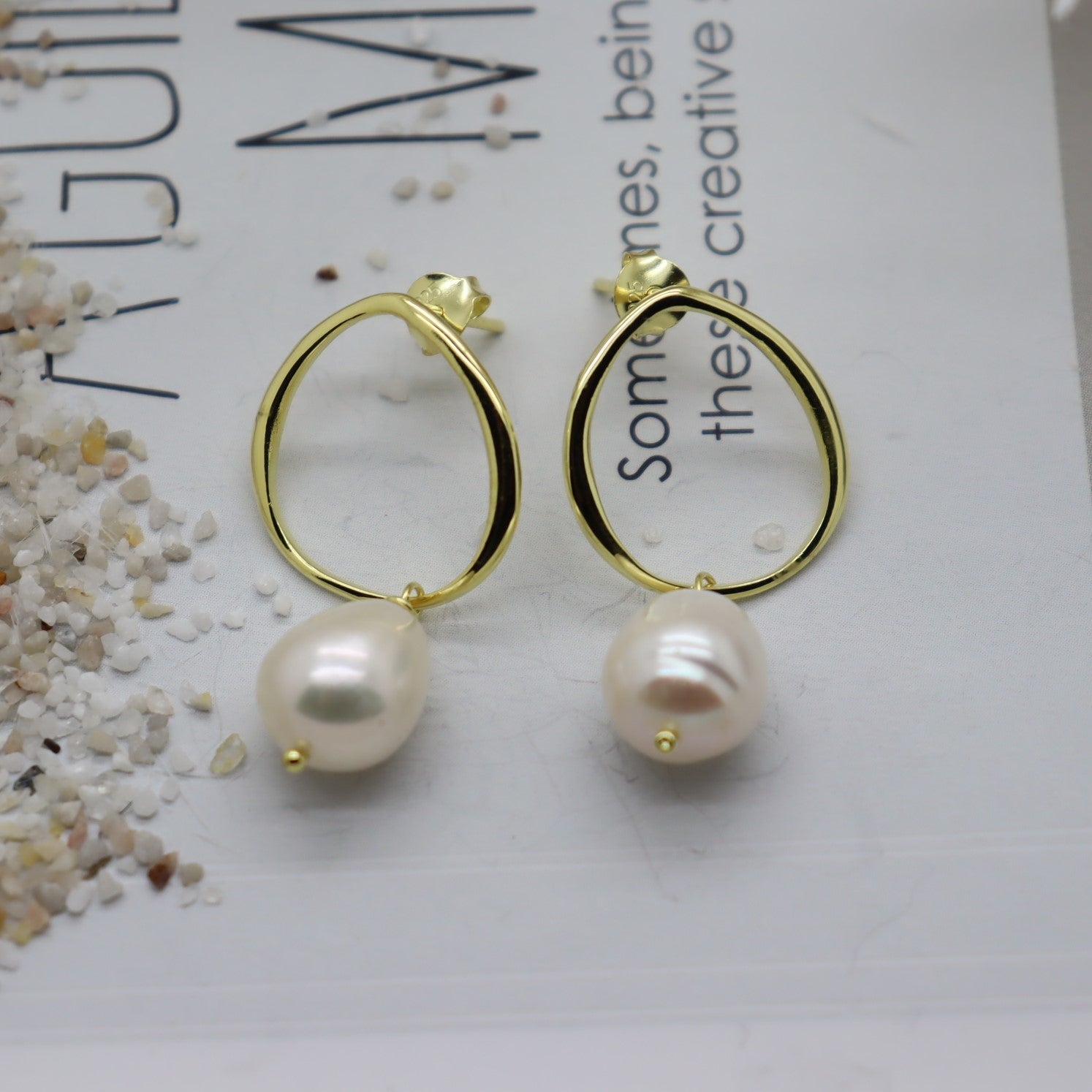 Harper Pearl Gold Earring WHOLESALE