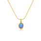 Ariel Blue Opal Gold Necklace