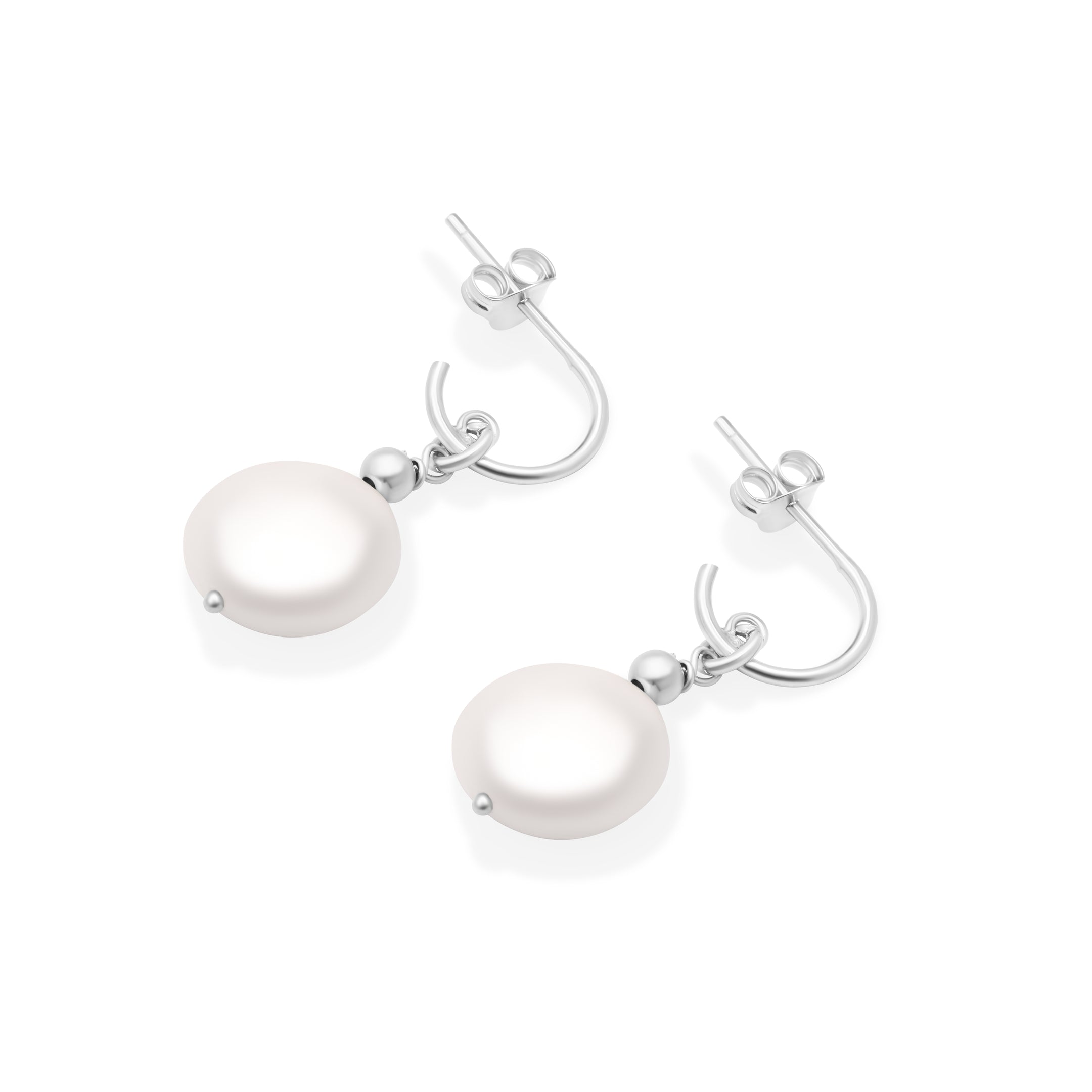 Ariana Freshwater Pearl Earrings Silver