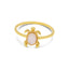 Sea Turtle Ring Mother of Pearl Gold
