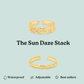 The Sun Daze Gold Toe Ring Stack