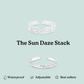The Sun Daze Silver Toe Ring Stack