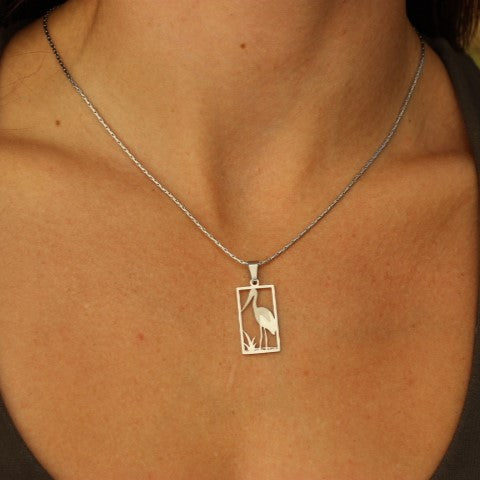 Jabiru Silver Necklace