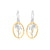 Kangaroo Paw Gold Rim Oval Drop